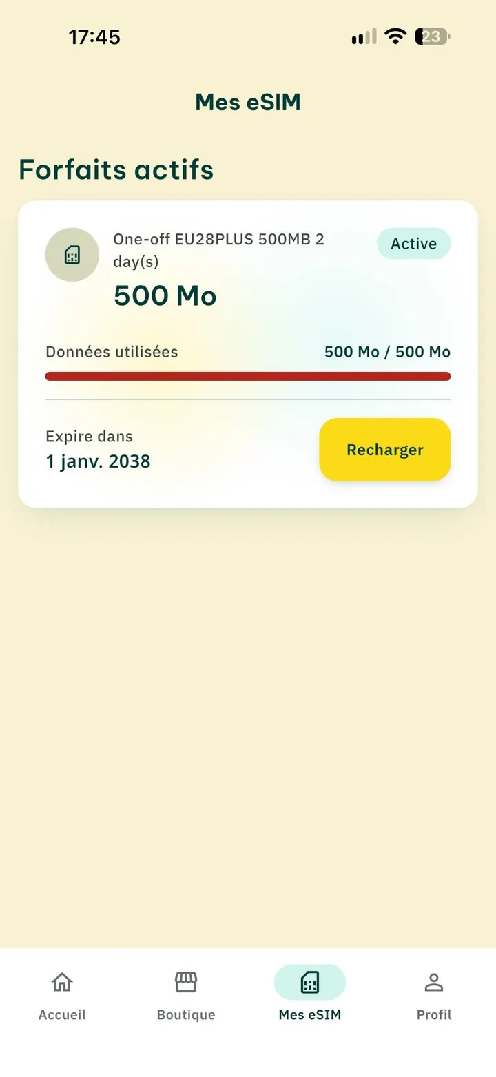 Suivre et recharger